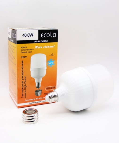 Ecola High Power LED Premium 40W 220V универс. E27/E40 (лампа) 4000K 220х120mm