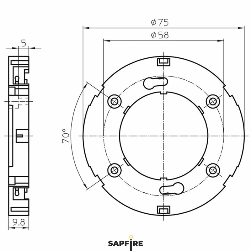 Ecola base G53 патрон с проводами 2*10cm, 1 из упаковки по 400 штук, аналог G53LPECB