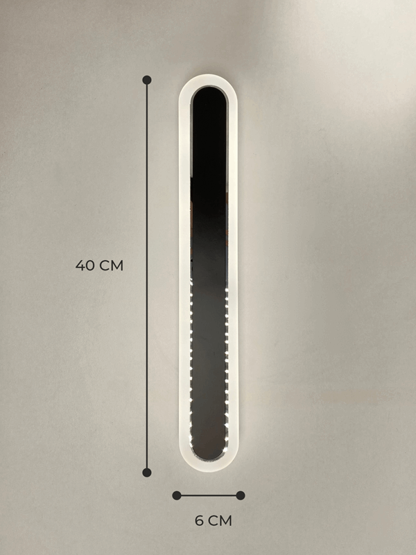 Светильник настенный САПФИР SPF-4779 Черный + ром ` 400мм 1/LED/2*24W BARR 24-03 (1 из 10шт в короб