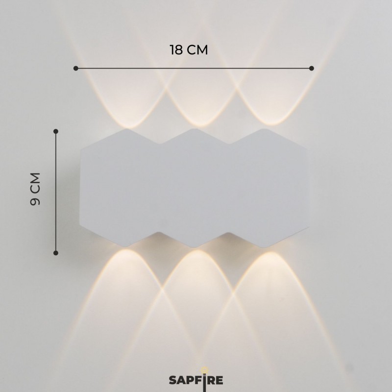 Светильник настенный SAPFIR SPF-4804 WHITE/БЕЛЫЙ ` D155*80/H40/6/LED/6W/3000K WALL 22-07