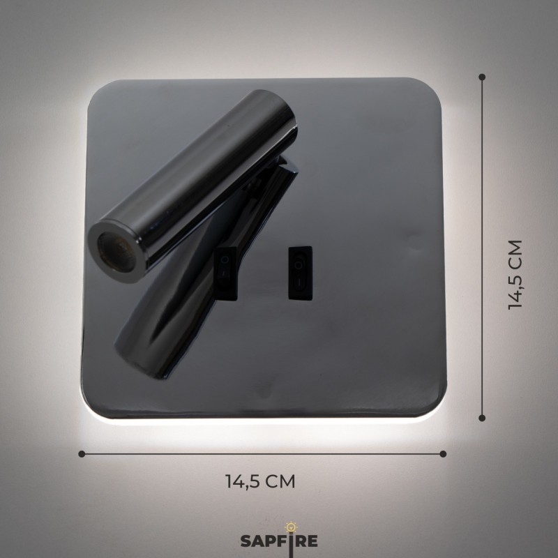 Светильник настенный SAPFIR SPF-4833 CHROME / РОМ ` D145/H70/1/LED/11W/4000K HINGE 24-07