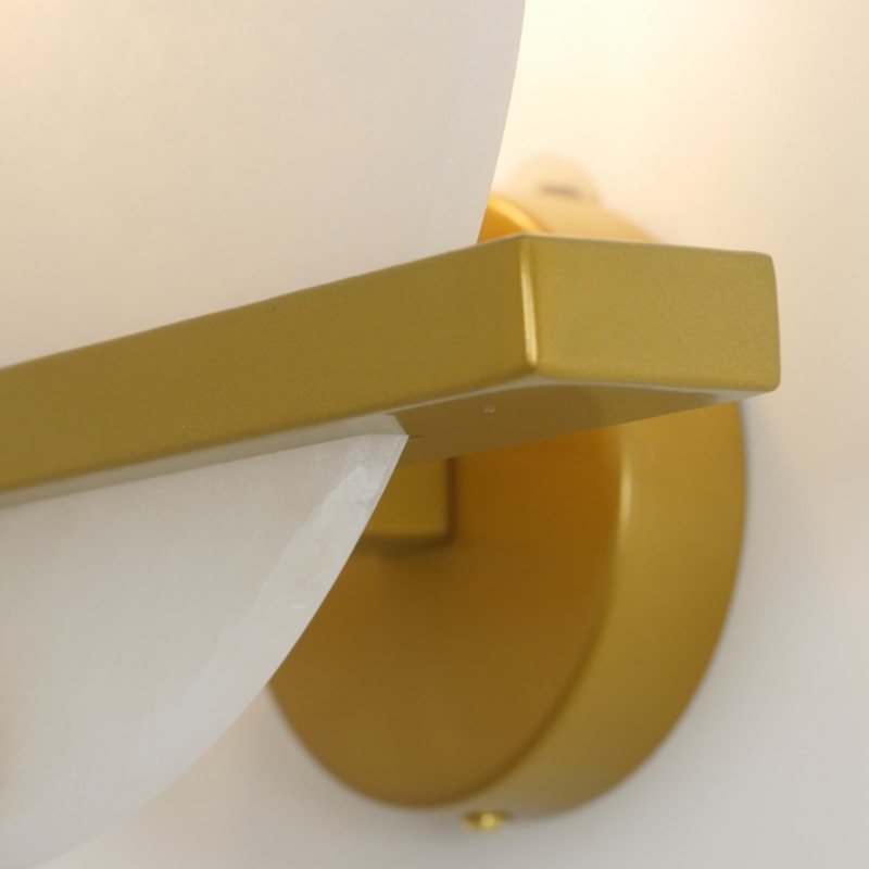 Светильник настенный ElegantLight DZN-12253 ЗОЛОТАЯ БРОНЗА + БЕЛЫЙ МРАМОР ` D300*250/H100/1/E14/40W