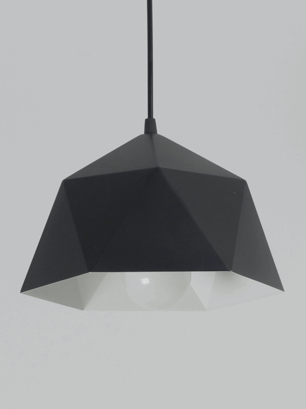 Светильник подвесной SPF-6125 ЧЕРНЫЙ+БЕЛЫЙ ` D245/H1120/1/E27/40W без ламп, черный провод SPFD PATIO
