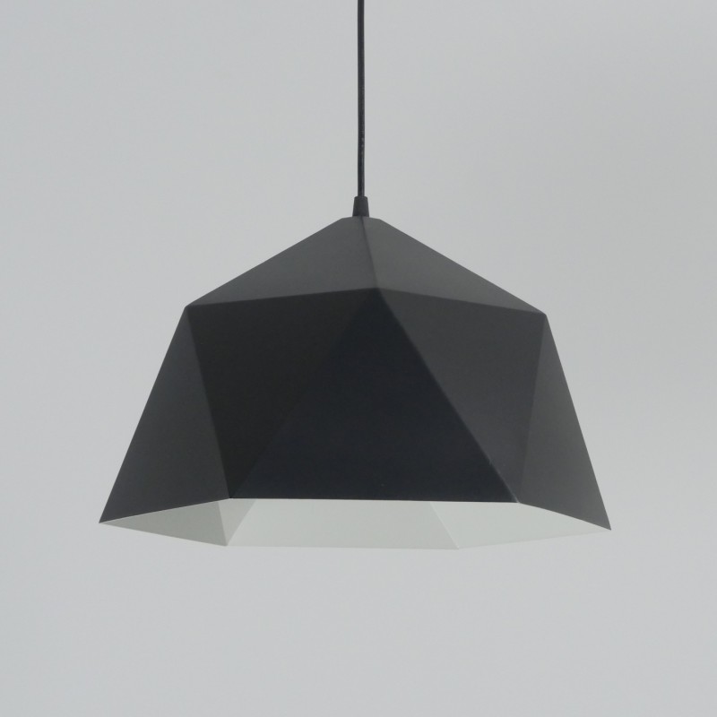 Светильник подвесной SPF-6129 ЧЕРНЫЙ+БЕЛЫЙ ` D380/H1190/1/E27/40W без ламп, черный провод SPFD PATIO