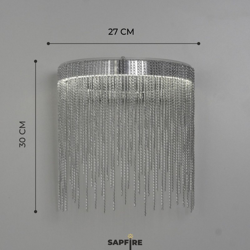 Светильник настенный SAPFIR SPF-4859 СЕРЕБРО ` D300/H270/1/LED/5W/4500K COVER 24-12