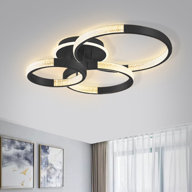 Светильник SAPFIR (2202-500-3BK) SPF-9408 ЧЕРНЫЙ D750*720/H110/3/LED/2*90W без ПДУ TERRA 24-12