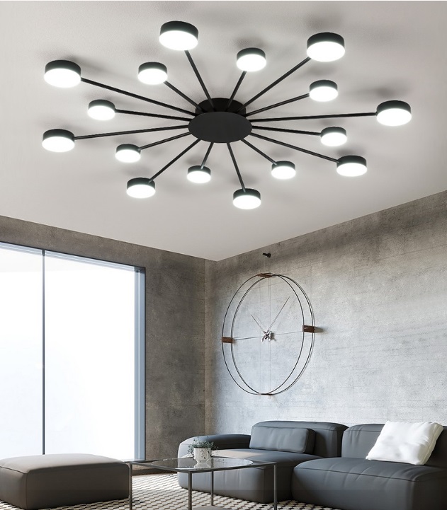 Светильник потолочный SAPFIR SPF-9425 ЧЕРНЫЙ ` D1160/H120/16/LED/..W/4000-4500К GERHORT 22-12