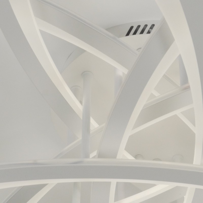 Светильник потолочный SPF-9454 WHITE/БЕЛЫЙ ` D800/H100/8/LED/2*136W 2.4G SPIT 24-12 (1 из 2шт в коро