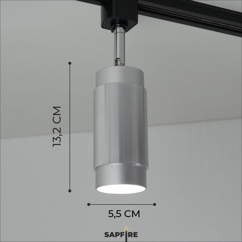 Светильник 4101 SILVER+BK/СЕРЕБРО+ЧЕРНЫЙ ` 1/GU10/50W SPF13-1