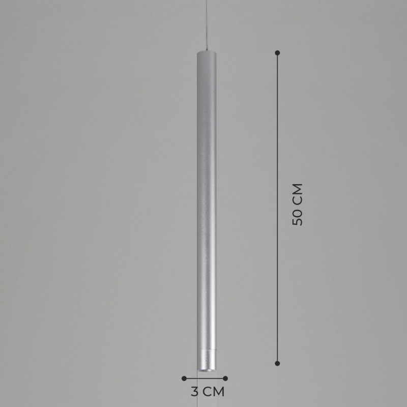 Светильник GL.30099 SILVER/СЕРЕБРО ` D30/H500/1/LED/5W 4000K SPF14 (1)