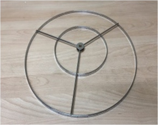 Каркас металлический (хром) D400+200 с отверстиями для декора 48/24шт, с центр отв 11мм, SPFR26388