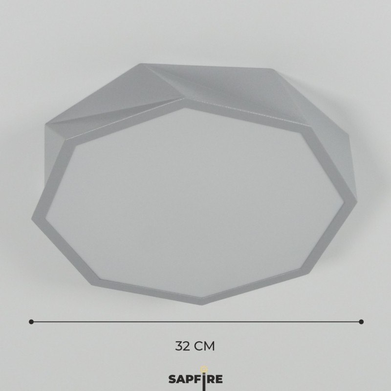 Светильник потолочный SAPFIR SPF-9487 СЕРЫЙ ` D320/H50/1/LED/40W 2.4G COSMOPOLITAN SPFD