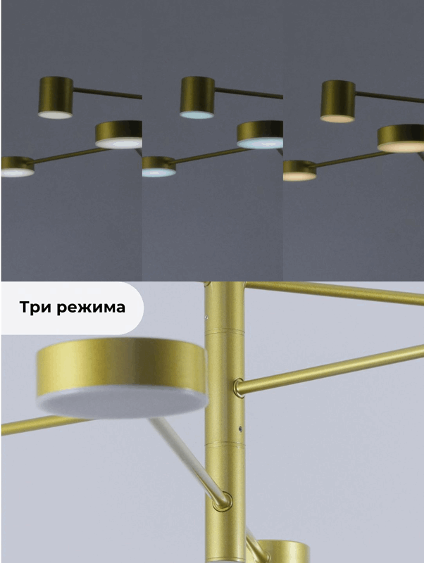 Светильник DZN-1-6-119 ЗОЛОТО ` D1050/H300/6/LED/36W/4000-4500K 22-04 (1)