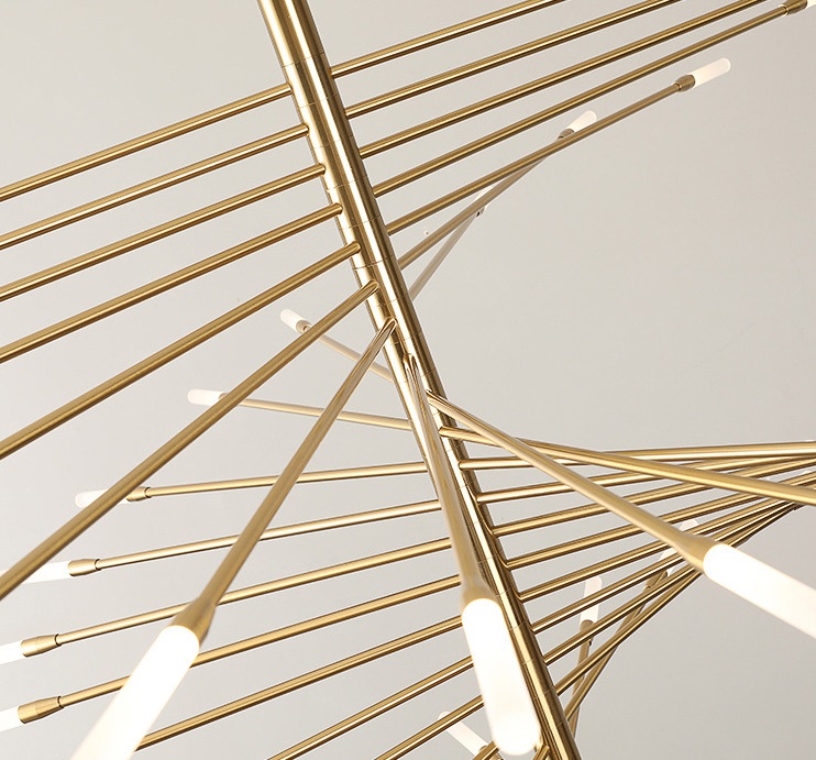 Светильник ElegantLight DZN-6321 БРОНЗА ` D1400/H700+1000/50/LED/50W/4000K SPOKES