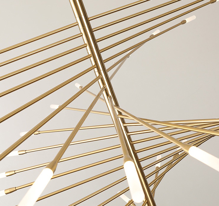 Светильник ElegantLight DZN-6322 БРОНЗА ` D1000/H460+1000/30/LED/30W/4000K SPOKES