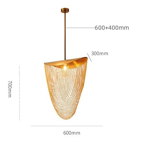 Светильник DZN-46077 ЗОЛОТО ` D600*700/H1000/1/E27/40W COVER