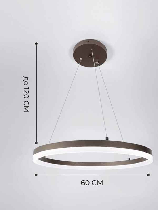 Светильник SPFD-3470 BRAUN / КОРИЧНЕВЫЙ МЕТАЛЛ ` D600/H1200/1/LED/18W SPFD21-10