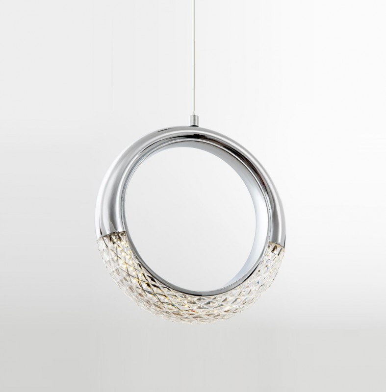 Светильник подвесной ElegantLight DZN-8225 CHROME/РОМ ` D200/H1500/1/LED/8W/4000K DELICATE 22-12 (1