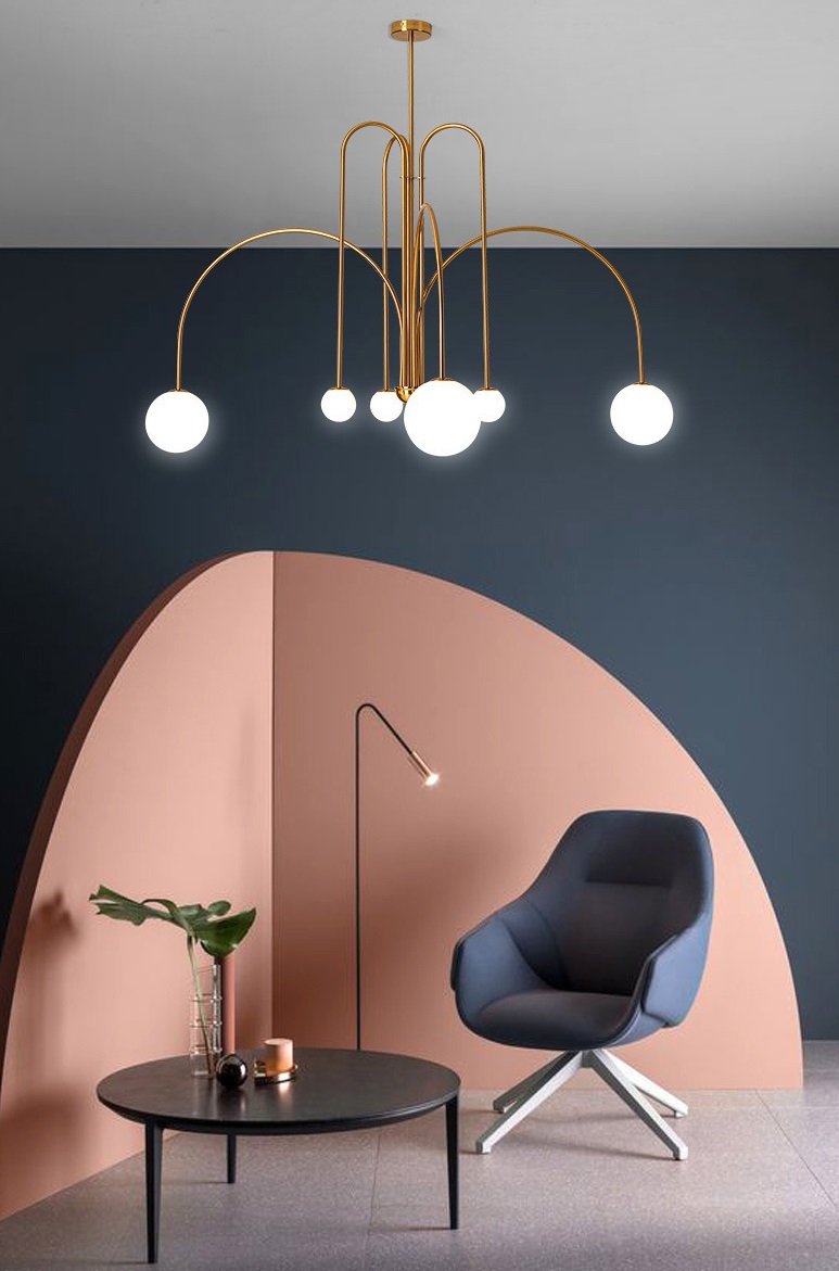 Светильник DZN-65262 ЗОЛОТАЯ БРОНЗА ` D900/H750/6/G9/30W