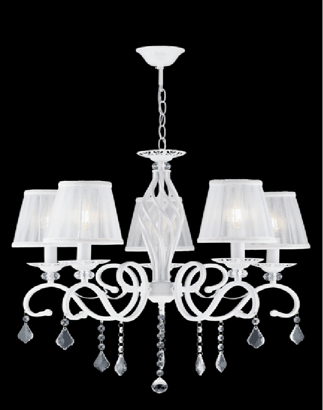 Светильник SFS 1208/5B WT D600/H540-770/5/E14/60W тканевый плафон RSP