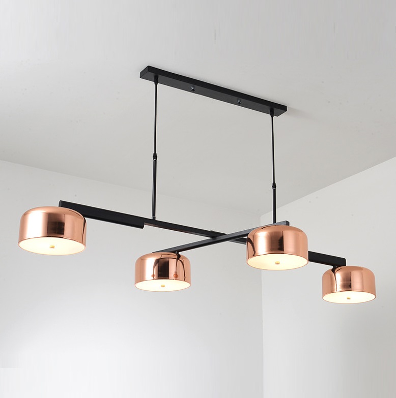 Светильник DZN1-6-161 МЕДЬ + ЧЕРНЫЙ ` 4/E27/40W MILL