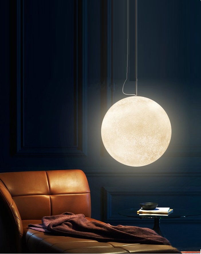 Светильник DZN-45100 БЕЛЫЙ АКРИЛ ` D400/H1200/1/E27/15W MOON-LAMP