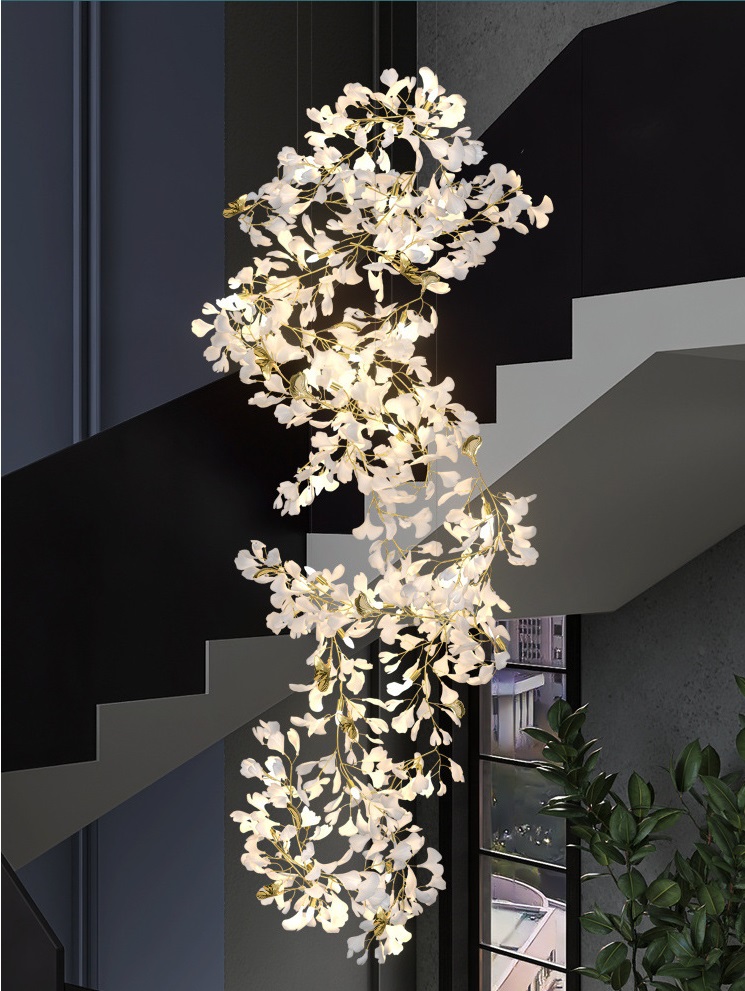 Светильник DZN-34253 ЗОЛОТО + БЕЛАЯ КЕРАМИКА ` D600*2800/H1200/14/G9/40W GINKOA