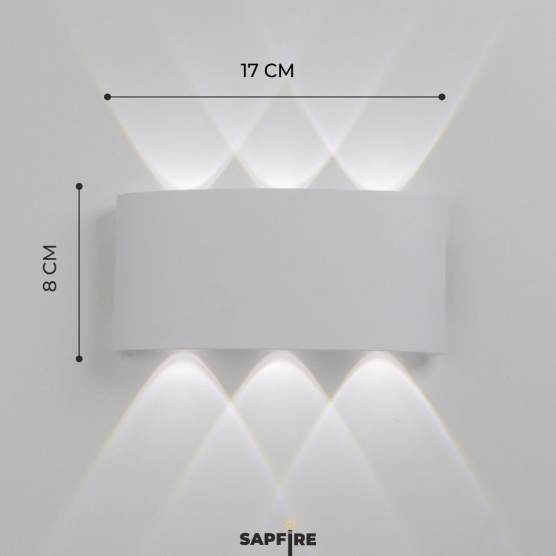 Светильник настенный SAPFIR SPF-9845 WHITE/БЕЛЫЙ ` 6/LED/6W/4500K 170*80*55mm TWIN 24-03 (1/50)