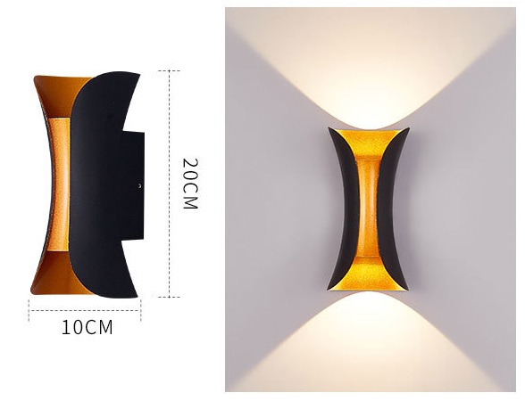 Светильник Elegant SPF-9848 ЧЕРНЫЙ/ЗОЛОТО ` 2/LED/10W/2700-3000K 100*100*200mm SPF09/SPF22-02 (1/30)