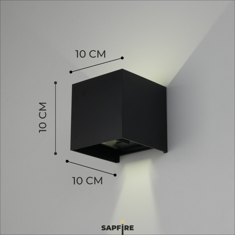 ** Светильник SPF-9851 BLACK/ЧЕРНЫЙ ` D100*100/H100/2/LED/2*5W/4000-4500K IP65 CUBE 24-12 (1/20)