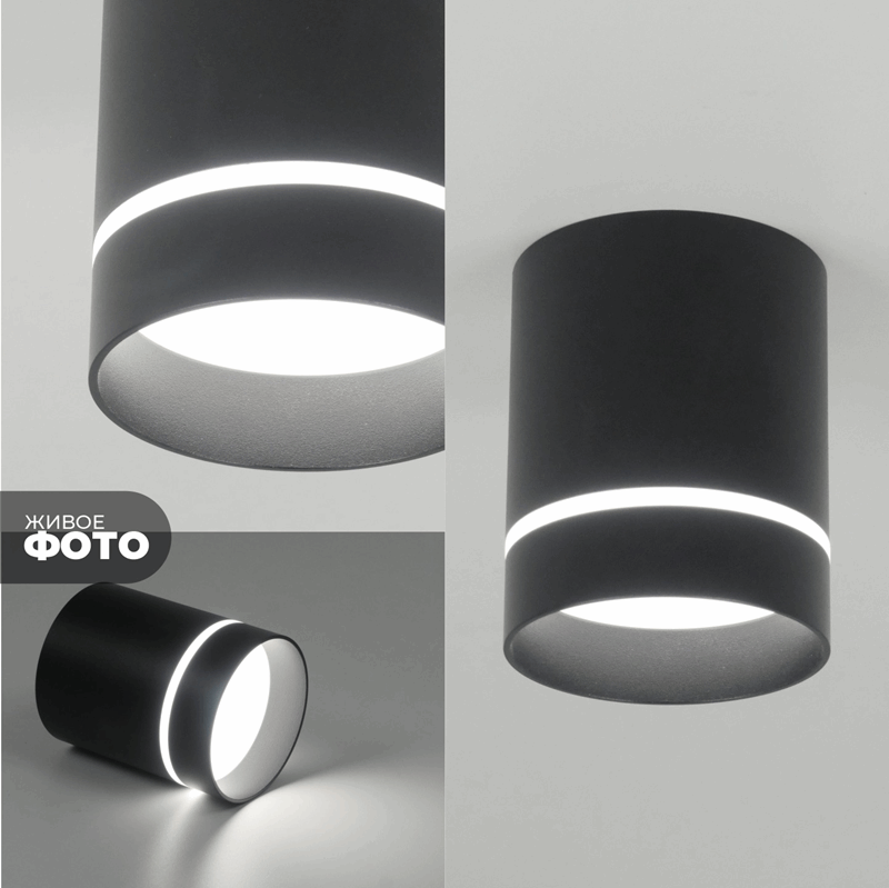 Светильник RG-TD1001B ЧЕРНЫЙ ` D80/H100/1/LED/10W/4000K RSP 24-12