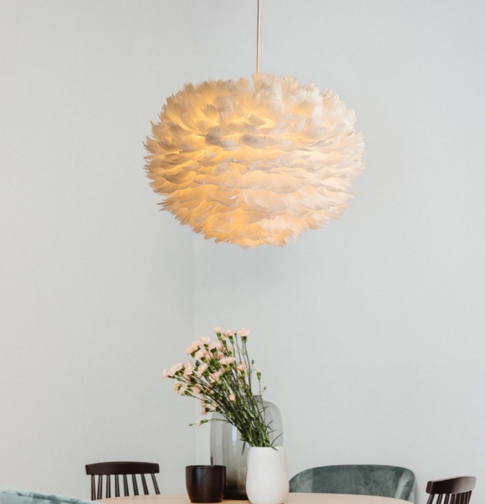 Светильник DZN-31416 БЕЛЫЙ ` D500/H400/1/E27/60W PLUME