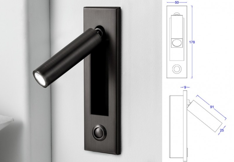 Светильник Elegant SPF-9880 BLACK/ЧЕРНЫЙ ` 1/LED/3W/3000-K SPF09