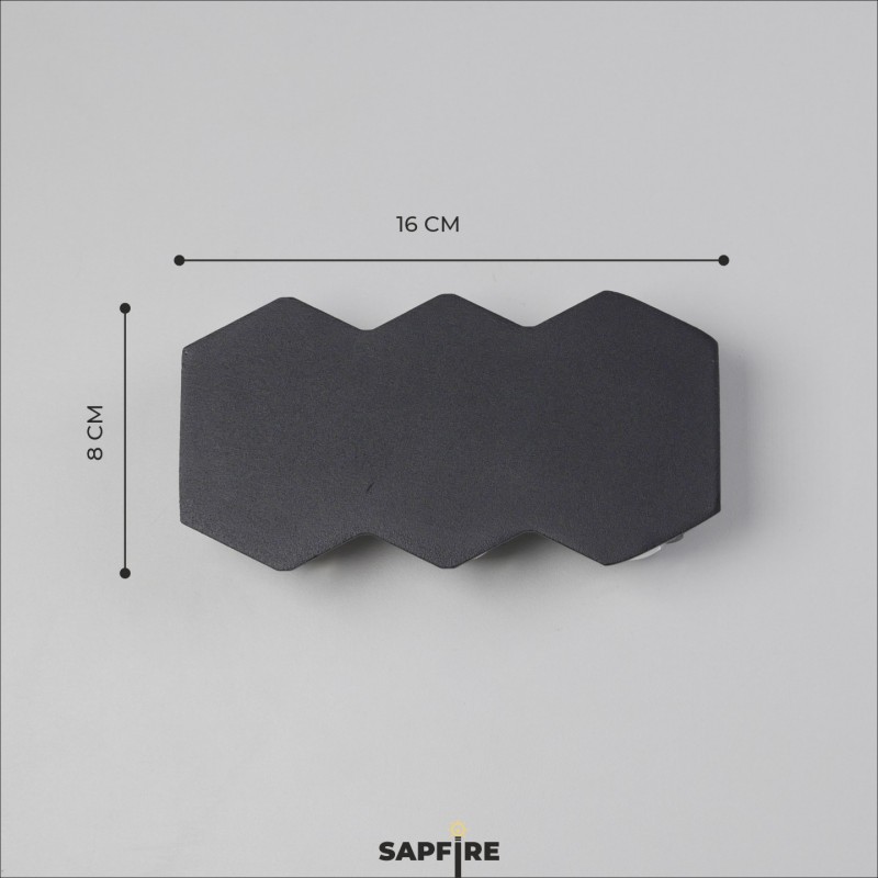 Светильник Elegant SPF-9896 BLACK/ЧЕРНЫЙ ` 6/LED/6W зеленый цвет свечения 160*80*35 mm WALL SPF09