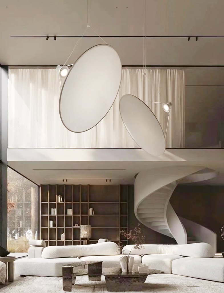 Светильник DZN-12425 БЕЛЫЙ + БЕЛЫЙ ЭКРАН ` D500/H1500/1/LED/5W/4500K