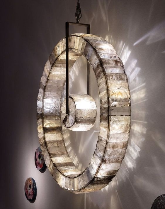 Светильник DZN-12429 РОМ + ГОРНЫЙ РУСТАЛЬ ` D1000/H1100+1500/2/LED/40W Orbite by Régis Mathieu