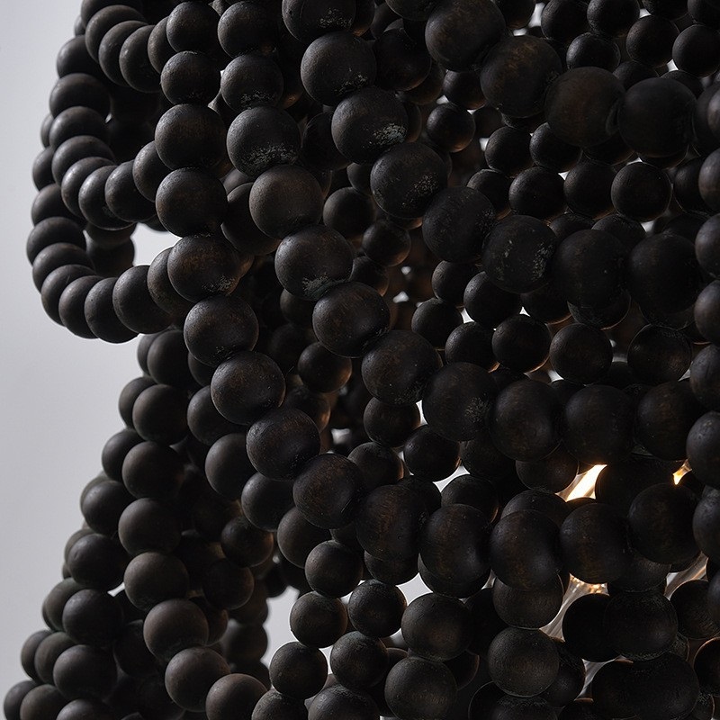 Светильник DZN-12430 ЧЕРНЫЙ + КОРИЧНЕВОЕ ДЕРЕВО ` D600/H650+1200/3/E27/40W BOHO 24-07