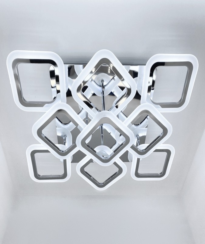 Светильник T160/6+3 (1C9995 T-PT-1815-GY) CHROME/РОМ ` LED D600/H110/9/LED/146W ПДУ SPF22-02