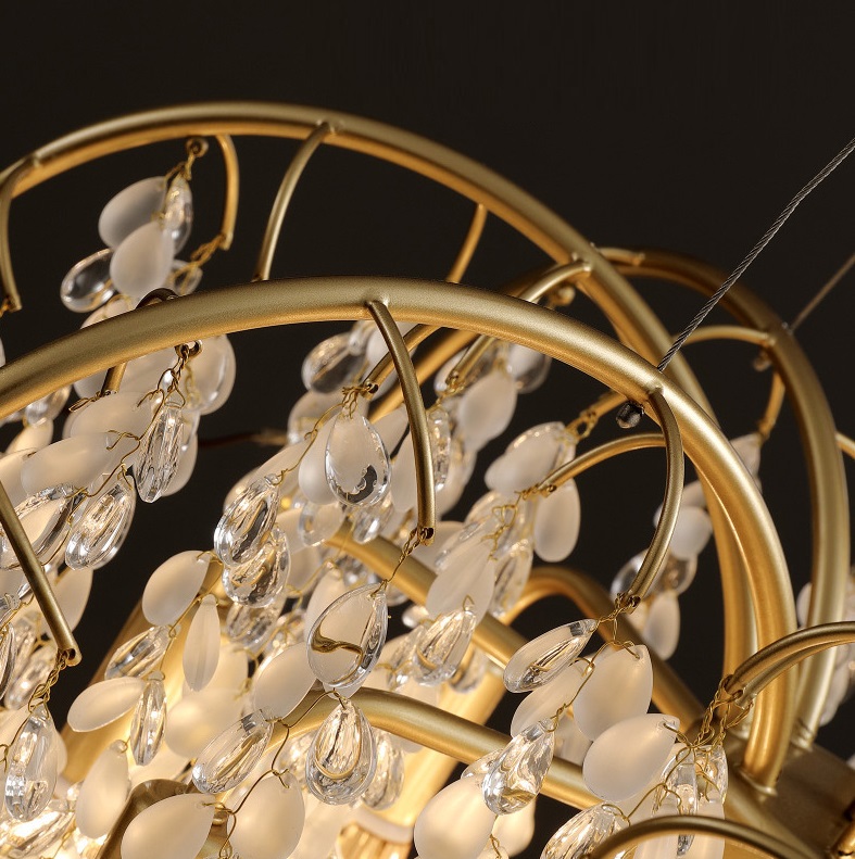 Светильник DZN-36127 ЗОЛОТО ` D600*450/H1200/8/E14/40W DEW