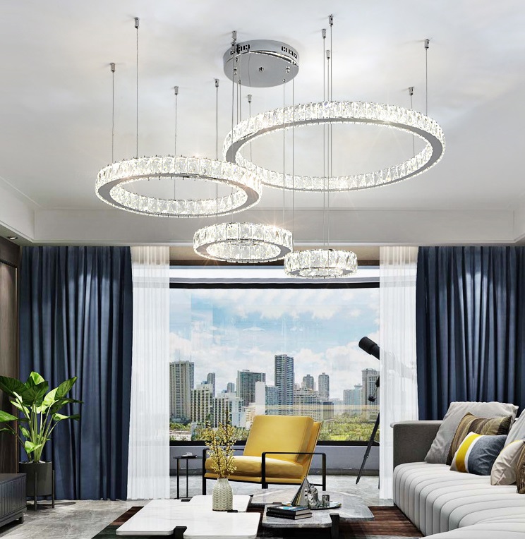 Светильник SPF-36109 CHROME/РОМ ` D1000+800+600+400/H1200/4/LED/120W 2.4G RIPPLE