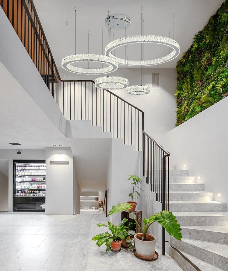 Светильник SPF-36109 CHROME/РОМ ` D1000+800+600+400/H1200/4/LED/120W 2.4G RIPPLE