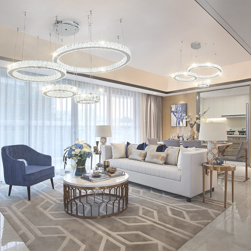 Светильник SPF-36109 CHROME/РОМ ` D1000+800+600+400/H1200/4/LED/120W 2.4G RIPPLE