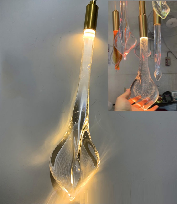 Светильник DZN-13475 БРОНЗА+ПРОЗРАЧНЫЙ ` D100/H430+1500/1/LED/...W/4500K PALOMO 24-05 (1/20) VST