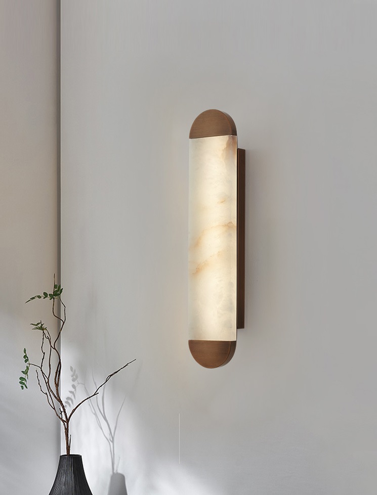 Светильник настенный DZN-65093 КОРИЧНЕВЫЙ / МРАМОР ` D120/H600/1/LED/10W/3000K ENDLESS