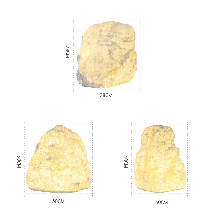 Светильник ландшафтный декоративный DZN-13553 БЕЛЫЙ КАМЕНЬ ` D300/H400/1/E27/10W IP65 WH.STONE