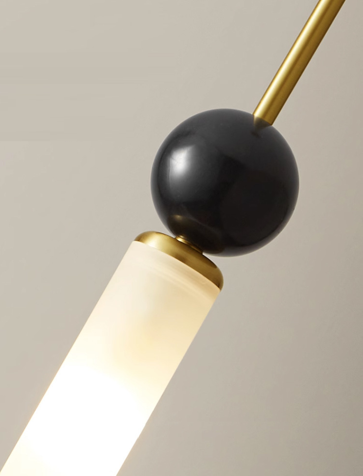 Светильник ElegantLight DZN-13575 ЗОЛОТО + ЧЕРНЫЙ МРАМОР ` D60/H355+1200/1/G9/10W