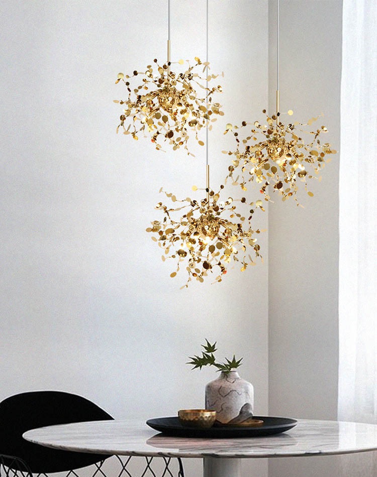 Светильник DZN-34228 ЗОЛОТО ` D400/H2000/1/LED/3/G9/5W ARGENT