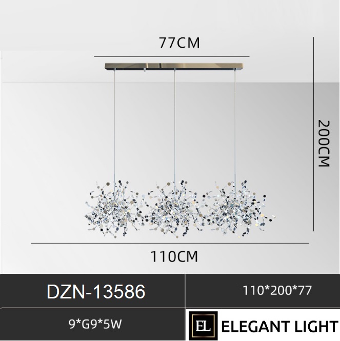 Светильник DZN-13586 РОМ ` D1100/H2000/9/G9/5W ARGENT