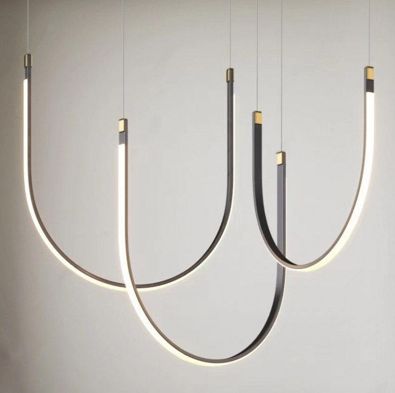 Светильник ElegantLight DZN-13626 ЧЕРНЫЙ + ЗОЛОТО ` D800*800+600*600+500*500/H1200/3/LED/..W/4500K S